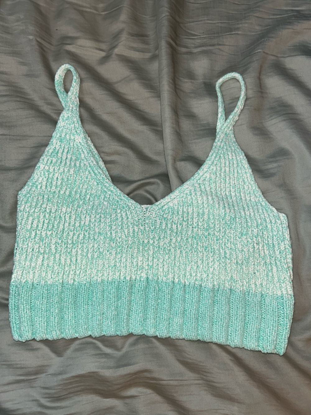 Free people M medium Mint teal Knit Cami Tank Top Women’s Summer Top